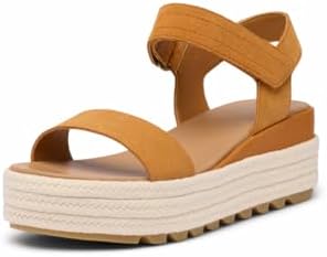 Sorel Women's Cameron Flatform Sandals Canyon Gold/Gum 16 5.5