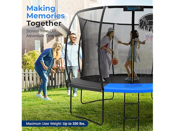 SereneLife 10FT Outdoor Trampoline for Kids
