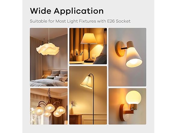 Linkind A19 LED Light Bulbs Dimmable, 60W Equivalent