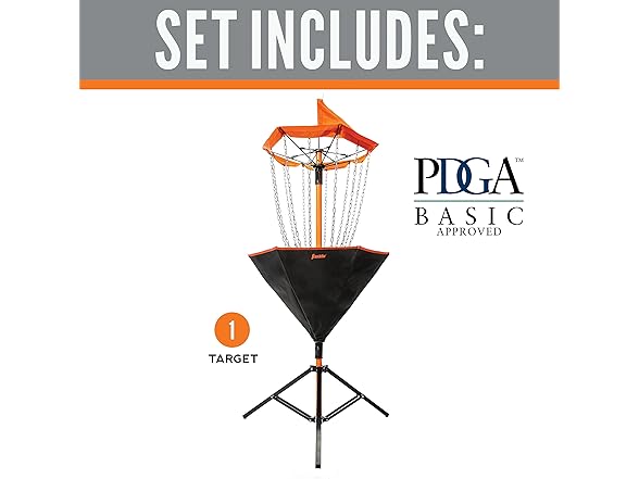 Franklin Disc Golf Basket + Discs Set