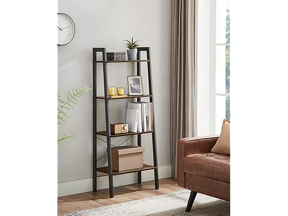VASAGLE Ladder Shelf, 4-Tier Bookshelf