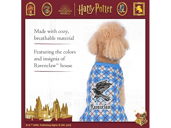 Harry Potter Ravenclaw Dog Sweater, Medium