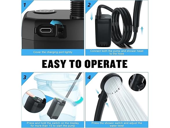 JGEMZIXXM Portable Camping Shower