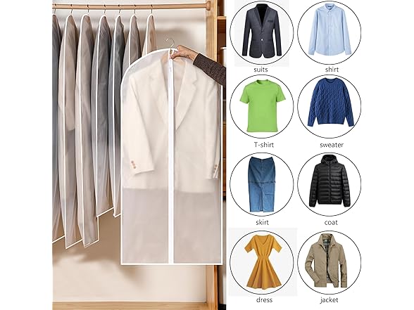 Clear Garment Bags for Hanging Clothes