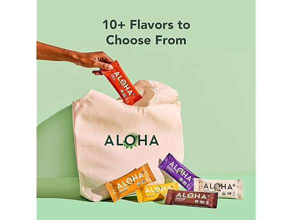 12CT ALOHA Organic Plant-Based Protein Bars Chocolate Fudge