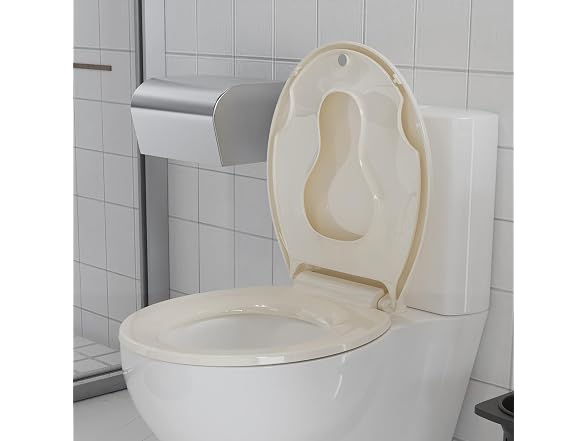 GarveeTech Round Toilet Seat with Built-in Toddler Seat