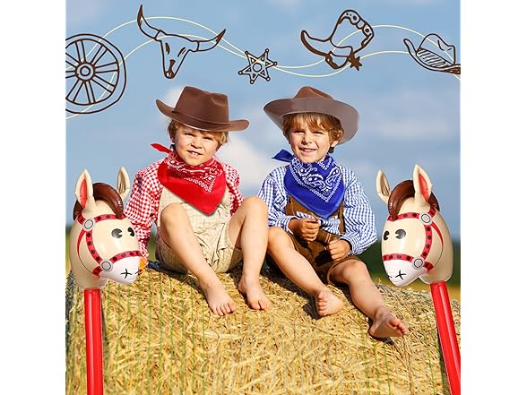 36 Pcs Cowboy Farm Party Costume Set (Open Box)