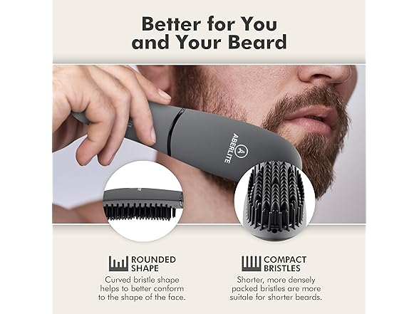 Compact Beard Straightening Heat Brush