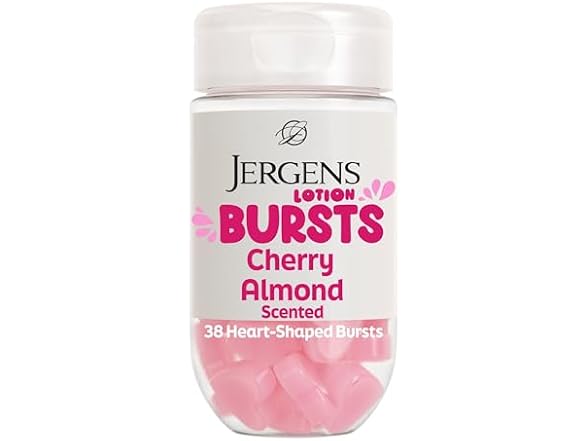 Jergens Cherry Almond Lotion Bursts Squishy Heart