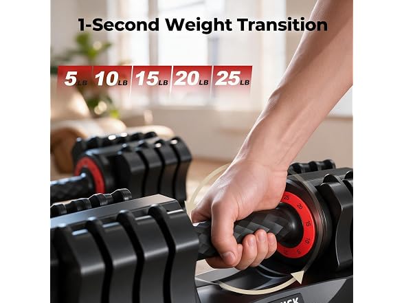 VEICK 2 Set 25 lb Adjustable Dumbbell Set