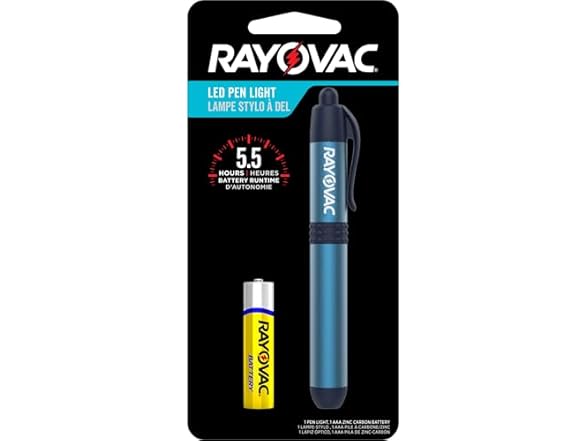 Rayovac LED Pen Light w/Clip & Battery