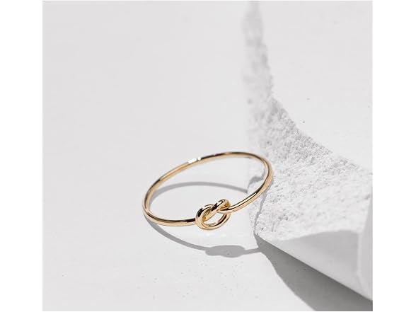 NAOKETEN 10K Yellow Gold 1mm Italian Ring (Size 7)