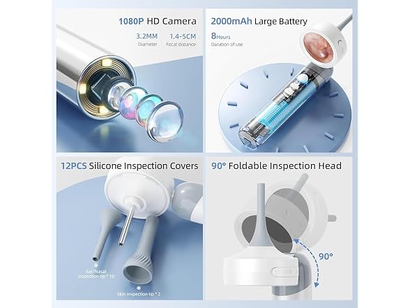 ASPOVEN 1080P HD Otoscope Ear Camera