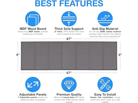 Couch Cushion Support Board
