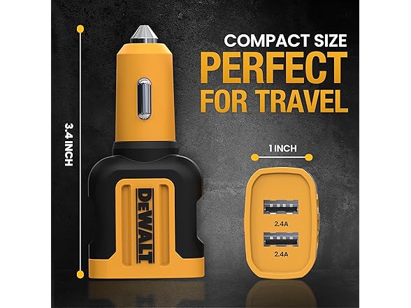 Dewalt 141 9008 DW2 Mobile USB Charger 2 Port