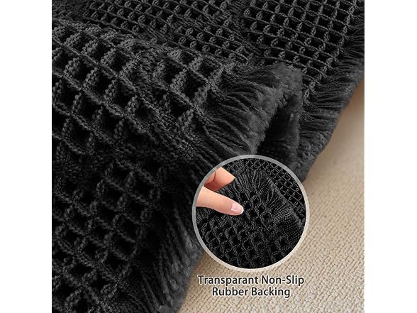 ZALL Tan Waffle Bath Mat, Super Absorbent
