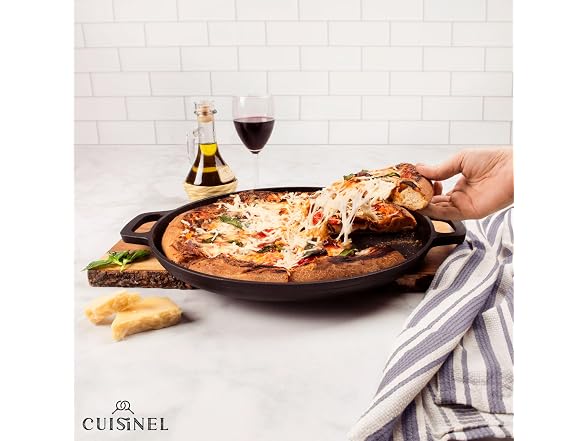 Cuisinel Cast Iron Pizza Pan 13.5-Inch