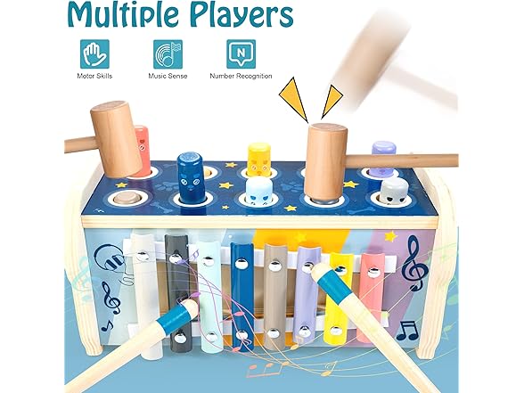 KIDWILL Wooden Pounding Toy