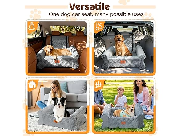 Linvivon W1370 Dog Car Seat for Medium/Large Dogs