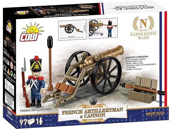 COBI Napoleonic Wars French Artilleryman & Cannon Building Set