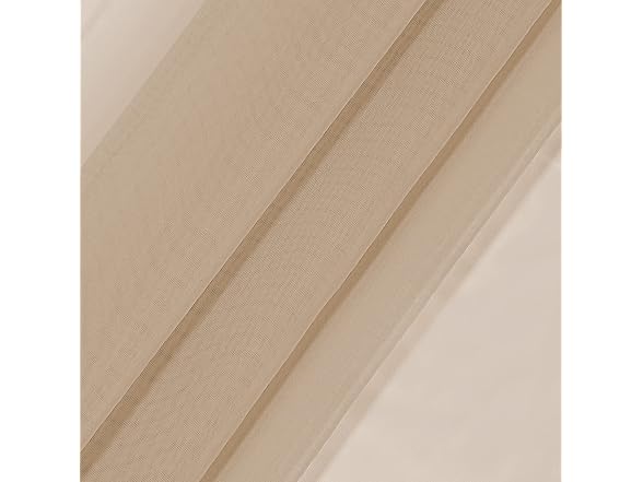 PAIRS TO GO Voile Sheer Curtains, Taupe