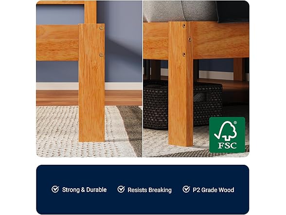 Avenco Avenco Solid Wood Platform Bed Frame wit