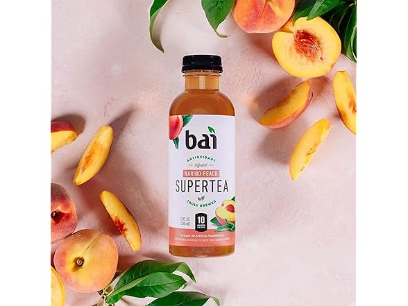 1CT Bai Narino Peach Tea, Antioxidant Infused Tea 18 oz