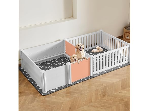 Dogs Whelping Box, 93.3x48.4x18.1 inch