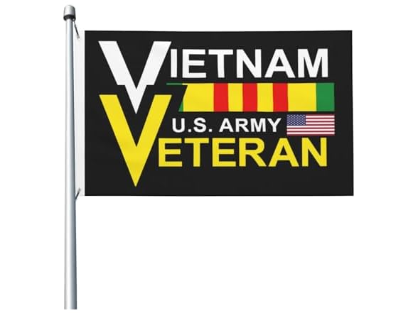 MUKASY Us Army Vietnam Veteran Flag Brass Gromet