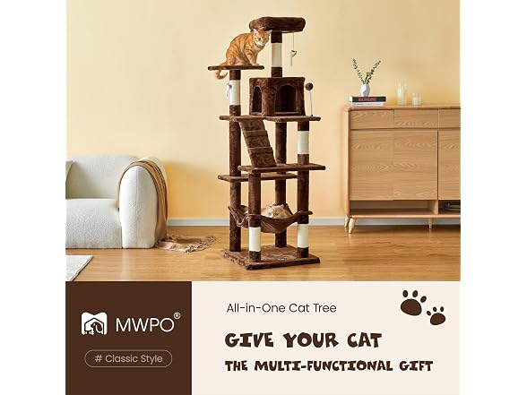 MWPO 63.8 In Multi-Level Cat Tree for Large