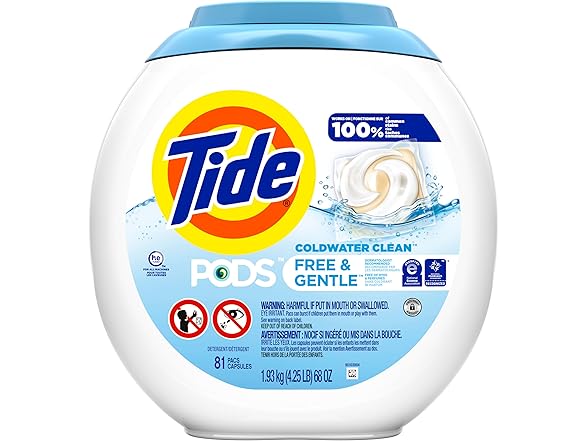 Tide PODS Free & Gentle 81ct