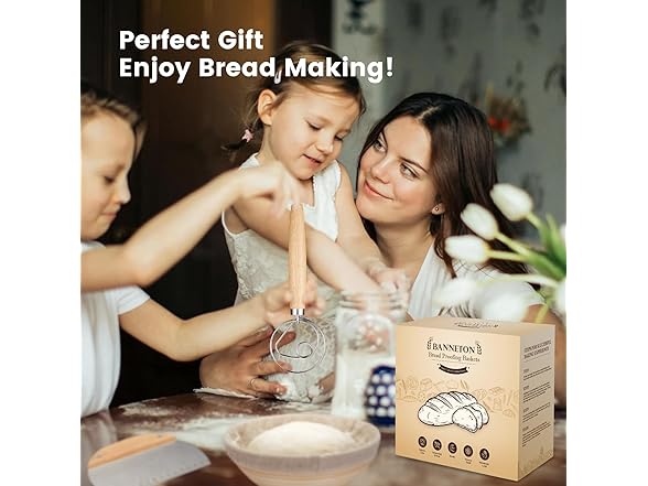 TEZOU Artisan Sourdough Bread Proofing Baskets Set