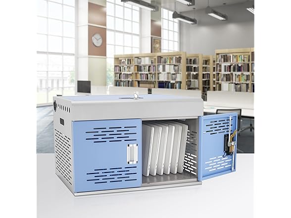 16-Unit Charging Cabinet for Laptops