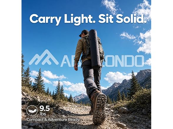 ABSCONDO 2 Pack Grey/Black Camping Chairs