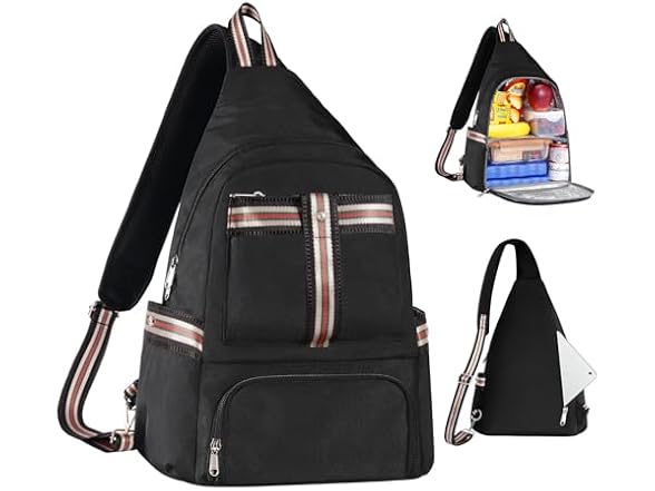 HesLaus Crossbody Lunch Backpack