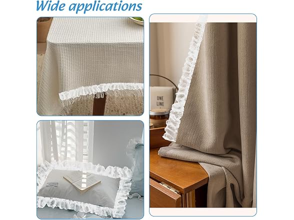 10 Yards Embroidered Ruffled Sewing Trim,