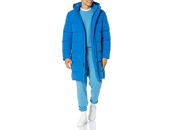 Amazon Essentials Mens Hooded Long Puffer Coat