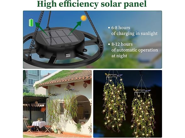 KagoLing Solar Light Outdoor Fake Plants