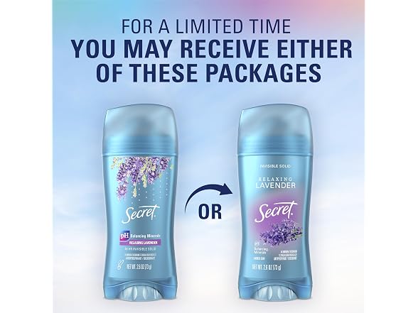 Secret Lavender Deodorant 2.6 oz 3 Pack