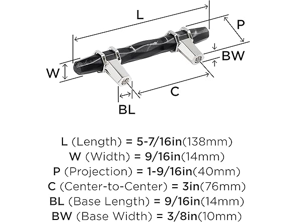 Amerock Carrione 3" Center-to-Center Cabinet Pull