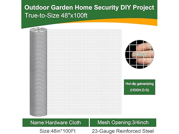 48in x 100ft Hardware Cloth Hot