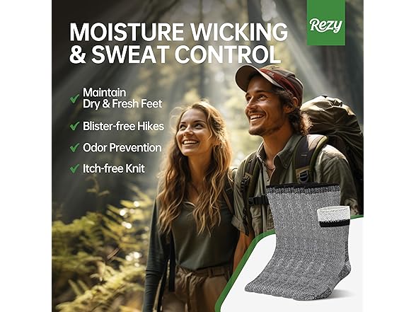 Rezy Cozy Merino Wool Blend Socks Unisex