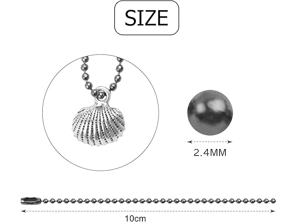 BronaGrand 100 Pieces Ball Bead Chains