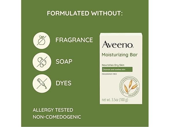 Aveeno Moisturizing Face Cleansing Bar 8pk