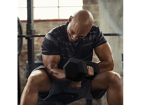 RitFit 5LB Rubber Encased Hex Dumbbell Set