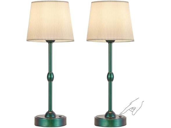 RORIA Set of 2 LED Cordless Table Lamps
