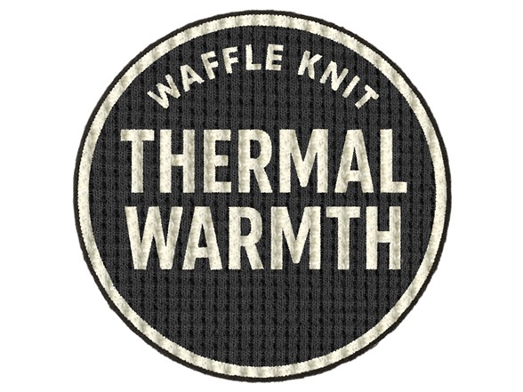 5Pk Mens Waffle-Knit Thermal Pullover Hoodie