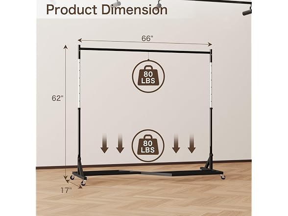 walnest Heavy-Duty Adjustable Garment Rack 