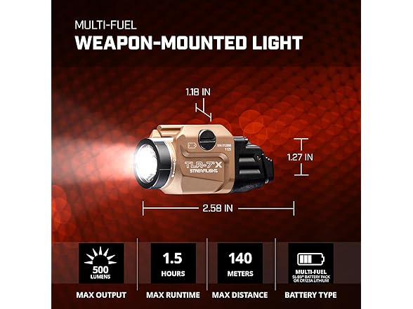 StreamLight 500 Lumens TLR-7X USB Rechargeable LED Low