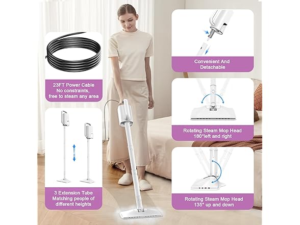 ACHTFACH 7 in 1 Rotated Steam Cleaner